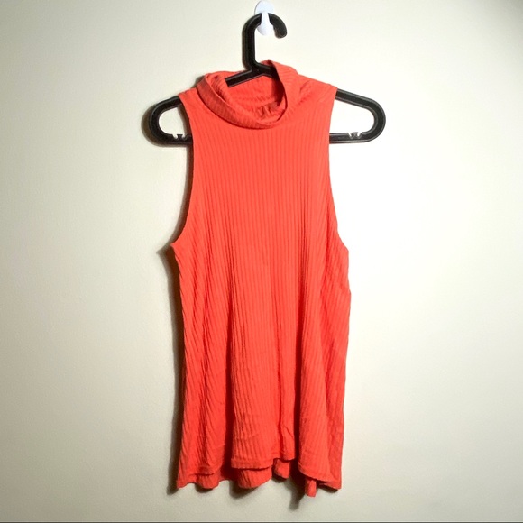 Free People | turtleneck tank orange lightweight - Picture 1 of 8